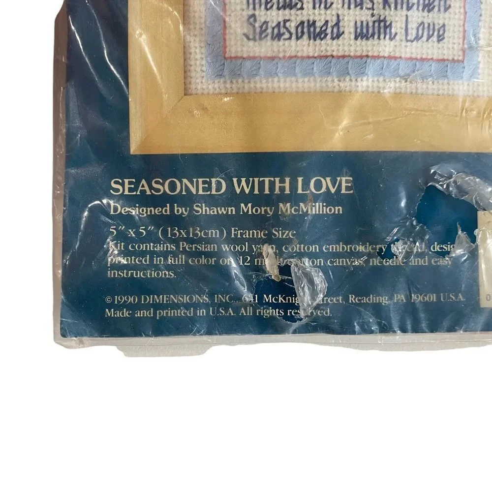 Vintage 1990 Dimensions Inc Sunset Needlepoint Kit Turkey Thanksgiving Holidays